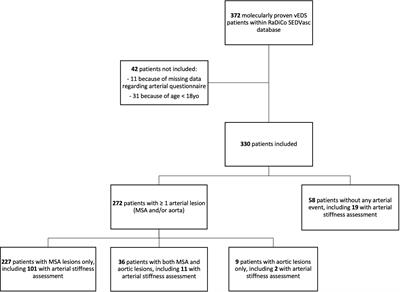 Assessment of arterial damage in vascular Ehlers-Danlos syndrome: A retrospective multicentric cohort